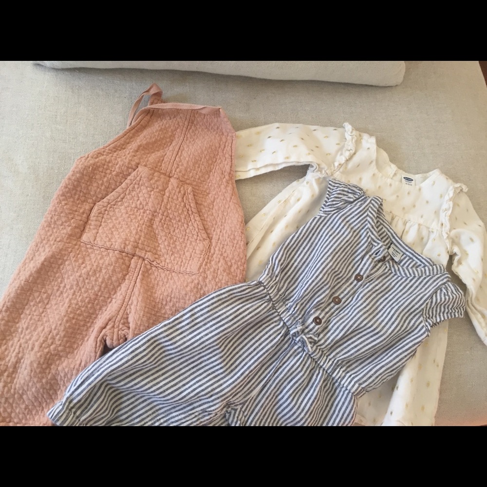Zara & Old Navy Romper / Old Navy Metallic Dress